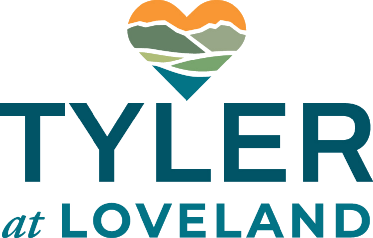 A logo with the text "TYLER at LOVELAND" and a heart-shaped mountain graphic.